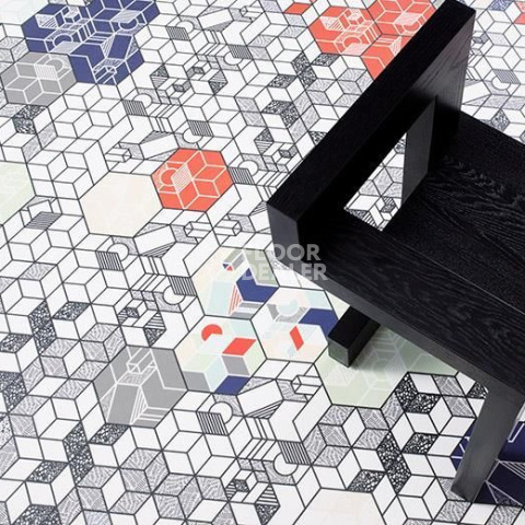 Forbo Modul'up Compact Graphic 9307UP43C pastel kubik фото 2 | FLOORDEALER
